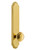 Grandeur Hardware - Hardware Arc Tall Plate Passage with Circulaire Knob in Polished Brass - ARCCIR - 835751