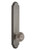 Grandeur Hardware - Hardware Arc Tall Plate Privacy with Circulaire Knob in Antique Pewter - ARCCIR - 836825