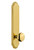 Grandeur Hardware - Hardware Arc Tall Plate Passage with Fifth Avenue Knob in Polished Brass - ARCFAV - 813791