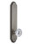 Grandeur Hardware - Hardware Arc Tall Plate Privacy with Fontainebleau Knob in Antique Pewter - ARCFON - 836887
