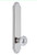 Grandeur Hardware - Hardware Arc Tall Plate Privacy with Fontainebleau Knob in Bright Chrome - ARCFON - 836889