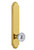 Grandeur Hardware - Hardware Arc Tall Plate Dummy with Fontainebleau Knob in Polished Brass - ARCFON - 804011