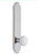 Grandeur Hardware - Hardware Arc Tall Plate Passage with Hyde Park Knob in Bright Chrome - ARCHYD - 813812