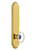 Grandeur Hardware - Hardware Arc Tall Plate Privacy with Provence Knob in Polished Brass - ARCPRO - 815275