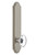 Grandeur Hardware - Hardware Arc Tall Plate Privacy with Provence Knob in Satin Nickel - ARCPRO - 836965