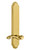 Grandeur Hardware - Hardware Arc Tall Plate Passage with Portofino Lever in Lifetime Brass - ARCPRT - 836050