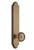 Grandeur Hardware - Hardware Arc Tall Plate Privacy with Soleil Knob in Vintage Brass - ARCSOL - 837001