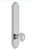 Grandeur Hardware - Hardware Arc Tall Plate Passage with Versailles Knob in Bright Chrome - ARCVER - 803885