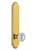 Grandeur Hardware - Hardware Arc Tall Plate Passage with Versailles Knob in Lifetime Brass - ARCVER - 813844