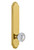 Grandeur Hardware - Hardware Arc Tall Plate Privacy with Versailles Knob in Polished Brass - ARCVER - 837008