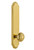 Grandeur Hardware - Hardware Arc Tall Plate Privacy with Windsor Knob in Lifetime Brass - ARCWIN - 837025