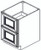 Jarlin Cabinetry - 2-Drawer Base Cabinet - DB30-2 - Smokey Gray