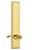 Grandeur Hardware - Hardware Carre' Tall Plate Passage with Bellagio Lever in Polished Brass - CARBEL - 803317