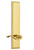 Grandeur Hardware - Hardware Carre' Tall Plate Dummy with Bellagio Lever in Polished Brass - CARBEL - 803450