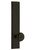 Grandeur Hardware - Hardware Carre' Tall Plate Privacy with Bouton Knob in Timeless Bronze - CARBOU - 837158