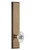 Grandeur Hardware - Hardware Carre' Tall Plate Passage with Burgundy Knob in Vintage Brass - CARBUR - 813888