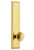 Grandeur Hardware - Hardware Carre' Tall Plate Double Dummy with Circulaire Knob in Lifetime Brass - CARCIR - 836545