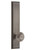 Grandeur Hardware - Hardware Carre' Tall Plate Passage with Circulaire Knob in Antique Pewter - CARCIR - 835835