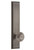Grandeur Hardware - Hardware Carre' Tall Plate Privacy with Circulaire Knob in Antique Pewter - CARCIR - 837197