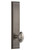 Grandeur Hardware - Hardware Carre' Tall Plate Privacy with Eden Prairie Knob in Antique Pewter - CAREDN - 815343