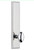 Grandeur Hardware - Hardware Carre' Tall Plate Privacy with Eden Prairie Knob in Bright Chrome - CAREDN - 837231