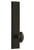 Grandeur Hardware - Hardware Carre' Tall Plate Privacy with Eden Prairie Knob in Timeless Bronze - CAREDN - 803718