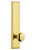 Grandeur Hardware - Hardware Carre' Tall Plate Double Dummy with Fifth Avenue Knob in Lifetime Brass - CARFAV - 803587