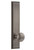 Grandeur Hardware - Hardware Carre' Tall Plate Privacy with Fifth Avenue Knob in Antique Pewter - CARFAV - 803706