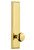 Grandeur Hardware - Hardware Carre' Tall Plate Privacy with Fifth Avenue Knob in Lifetime Brass - CARFAV - 837249