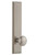 Grandeur Hardware - Hardware Carre' Tall Plate Privacy with Fifth Avenue Knob in Satin Nickel - CARFAV - 837254