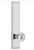 Grandeur Hardware - Hardware Carre' Tall Plate Privacy with Fontainebleau Knob in Bright Chrome - CARFON - 837262
