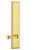 Grandeur Hardware - Hardware Carre' Tall Plate Privacy with Georgetown Lever in Lifetime Brass - CARGEO - 837902