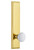 Grandeur Hardware - Hardware Carre' Tall Plate Double Dummy with Hyde Park Knob in Polished Brass - CARHYD - 803575