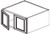 Jarlin Cabinetry - Wall Cabinet with 2 Doors - W361824 - Smokey Gray