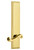 Grandeur Hardware - Hardware Carre' Tall Plate Dummy with Newport Lever in Lifetime Brass - CARNEW - 836304