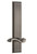Grandeur Hardware - Hardware Carre' Tall Plate Dummy with Portofino Lever in Antique Pewter - CARPRT - 803424