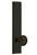 Grandeur Hardware - Hardware Carre' Tall Plate Passage with Soleil Knob in Timeless Bronze - CARSOL - 835866