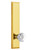 Grandeur Hardware - Hardware Fifth Avenue Tall Plate Double Dummy with Chambord Knob in Lifetime Brass - FAVCHM - 803124