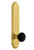 Grandeur Hardware - Arc Plate Single Dummy Tall Plate Coventry Knob in Polished Brass - ARCCOV - 852681
