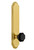Grandeur Hardware - Arc Plate Single Dummy Tall Plate Lyon Knob in Polished Brass - ARCLYO - 850548