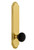 Grandeur Hardware - Arc Plate Privacy Tall Plate Coventry Knob in Lifetime Brass - ARCCOV - 853083