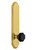 Grandeur Hardware - Arc Plate Privacy Tall Plate Lyon Knob in Polished Brass - ARCLYO - 851008