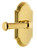 Grandeur Hardware - Arc Plate Passage with Georgetown Lever in Lifetime Brass - ARCGEO - 851202