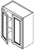 Jarlin Cabinetry - Wall Cabinet with 1 Door - W3030 - Newport
