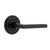 Ageless Iron Loch Rosette Passage with Dirk Lever in Black Iron - LOCDRK - 2 3/8" Backset