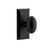 Ageless Iron Vale Plate Passage with Aeg Knob in Black Iron - VALAEG - 2 3/4" Backset