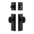 Ageless Iron Keep Plate Combo Pack Aeg Knob in Black Iron - KEPAEG - 2 3/4" Backset