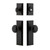 Ageless Iron Keep Plate Combo Pack Keep Knob in Black Iron - KEPKEP - 2 3/4" Backset