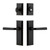 Ageless Iron Keep Plate Combo Pack Lance Lever in Black Iron - KEPLAN - 2 3/8" Backset