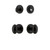Ageless Iron Loch Rosette Combo Pack Aeg Knob in Black Iron - LOCAEG - 2 3/4" Backset